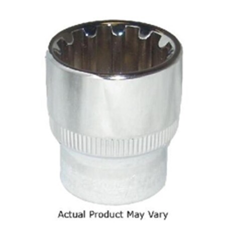 Keen 0.37 in. Drive Chrome Spline Socket - 0.81 in. KE3541338